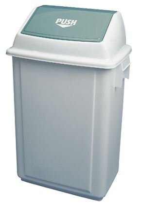 Abfallbehälter | Kunststoff | Swing Deckel | Weiß | 40L