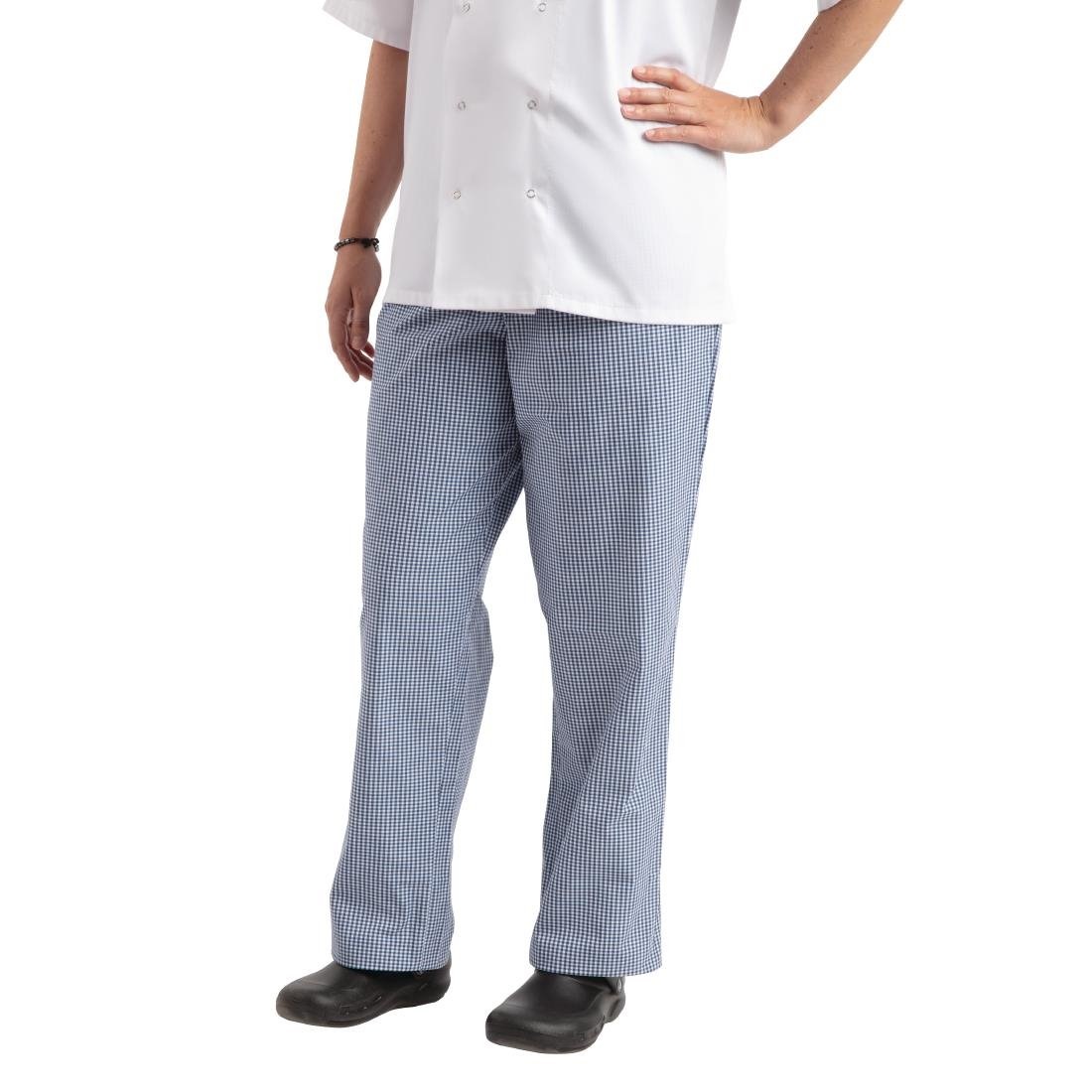 Pantalon de Cuisine | Whites Easyfit | A Carreaux Blanc/Bleu | Unisexe | Disponible en 6 Tailles