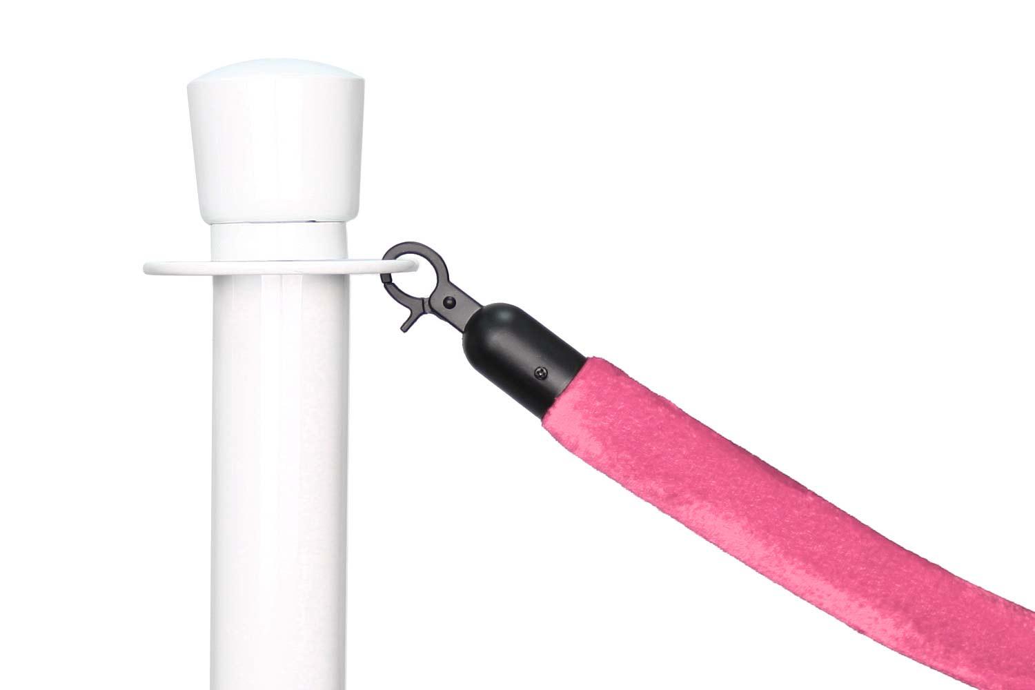 Absperrkordel Standard Velours Pink | Länge 150cm | Schwarz