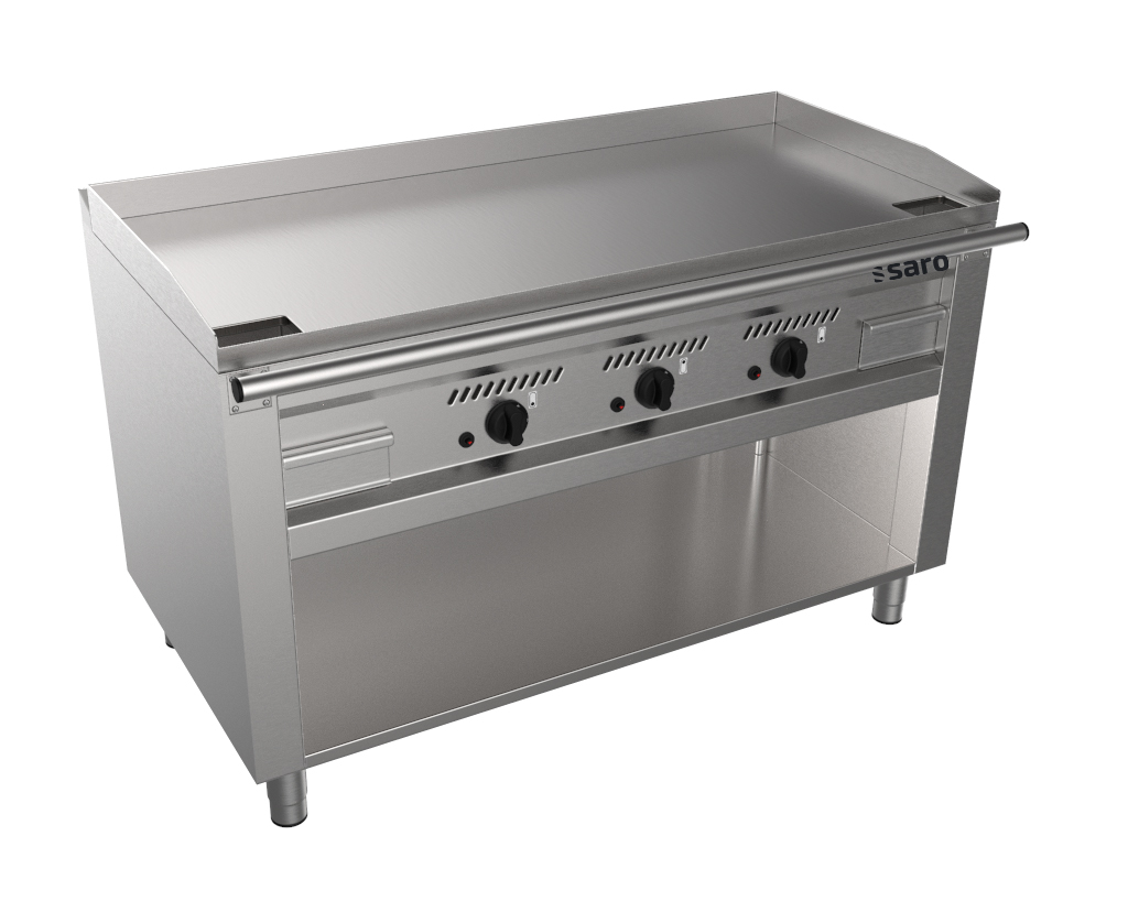 Gril Teppanyaki à gaz SARO, châssis ouvert, TEB3/140 G