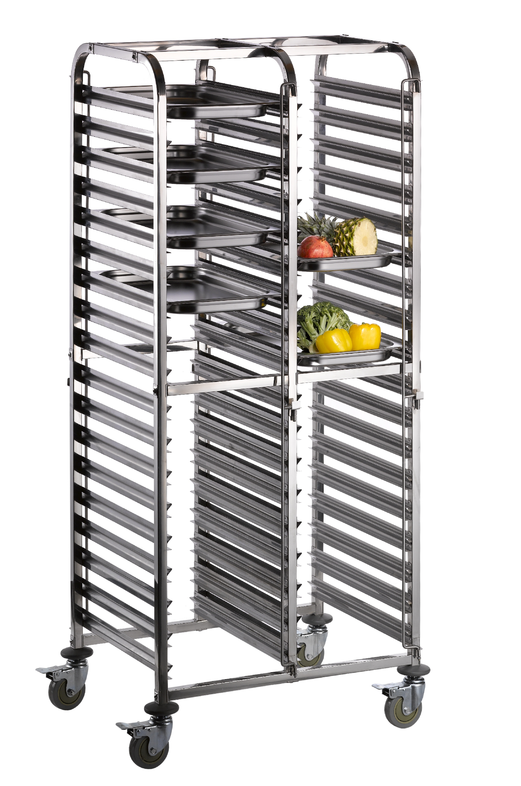 Chariot à étagères SARO pour plaques de cuisson 600 x 400 mm, LIAM DUO