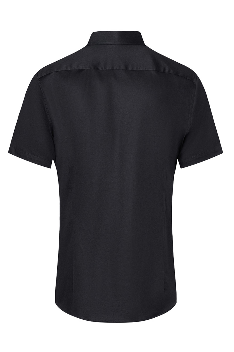 Kurzarm Herrenhemd Active-Stretch in Slim-Fit - Schwarz - 2XL