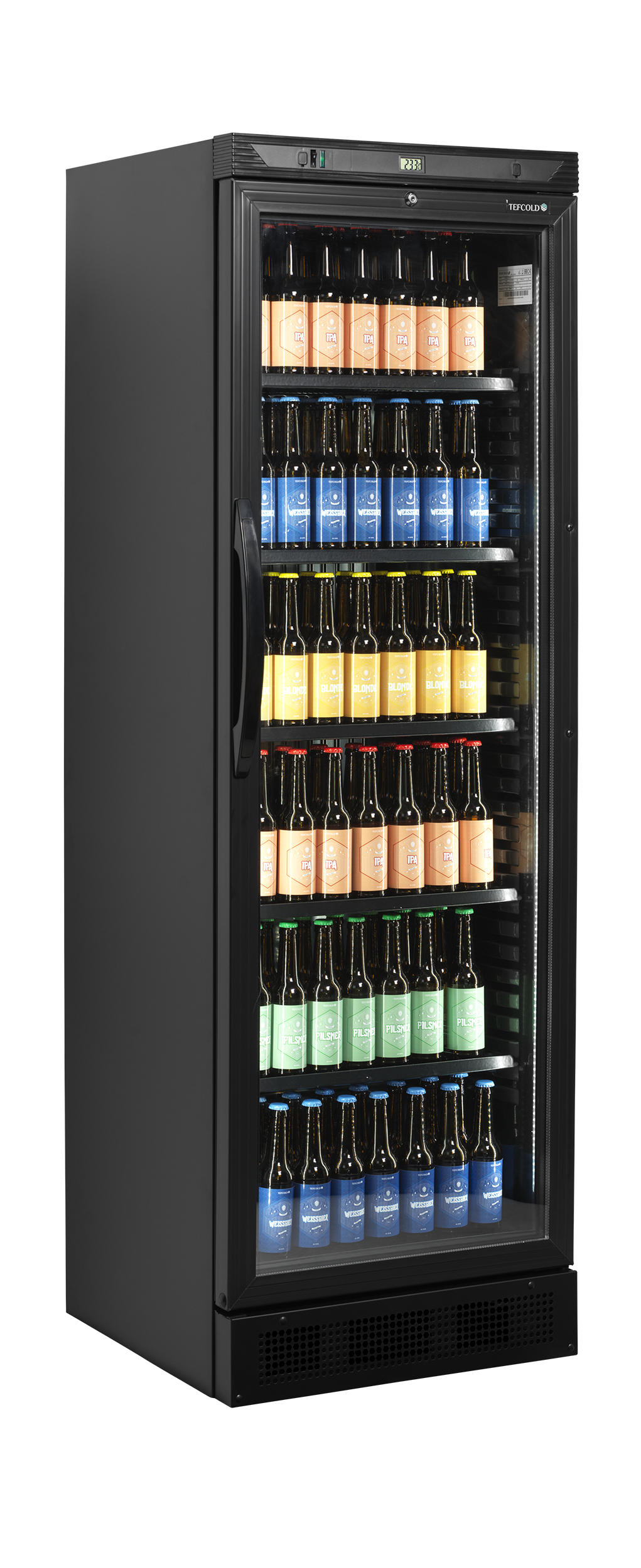 TEFCOLD Zwarte flessenkoeler - CEV425 BLACK