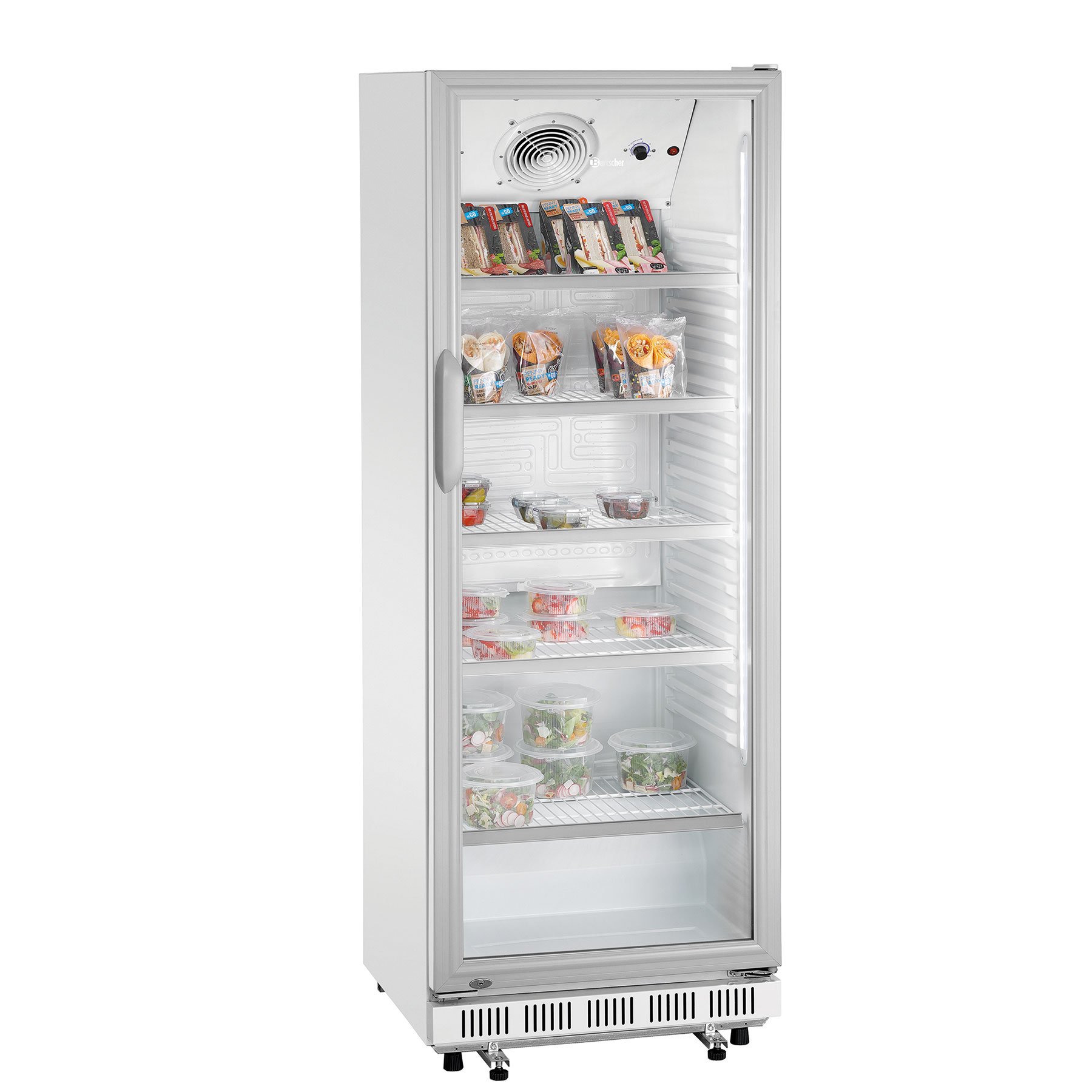 Réfrigérateur avec porte en verre 360L