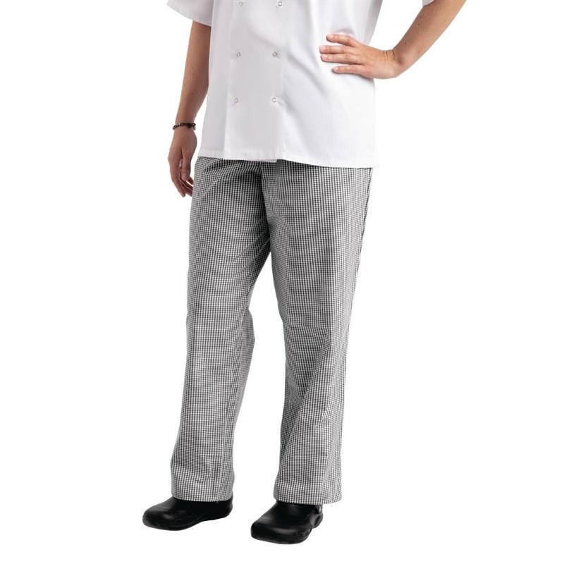 Pantalon de Cuisine | Whites Easyfit | A Carreaux Blanc/Noir | Unisexe | Disponible en 6 Tailles