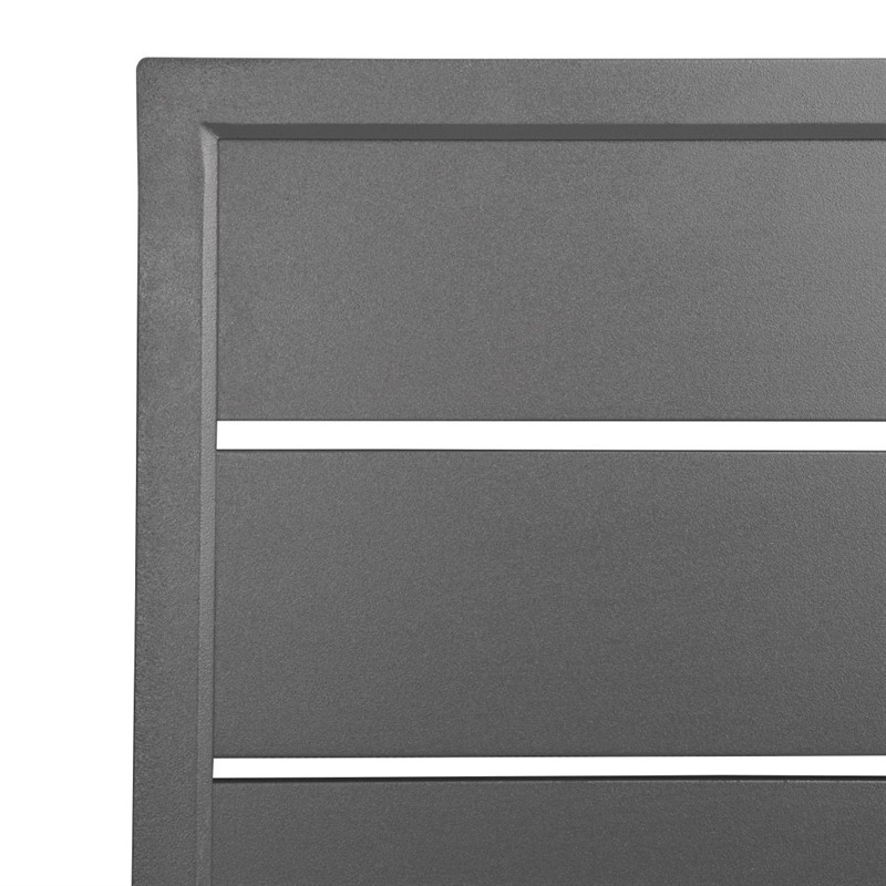 Plateau de Table Carré en Aluminium Bolero Gris Foncé - 70x70cm