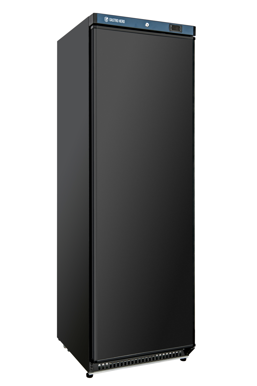 Lagerkühlschrank ECO 400, Innenraum aus Kunststoff, schwarz