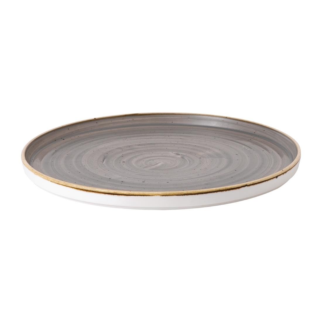 Assiettes avec rebord Churchill Stonecast Peppercorn Grey 275mm (Lot de 6)