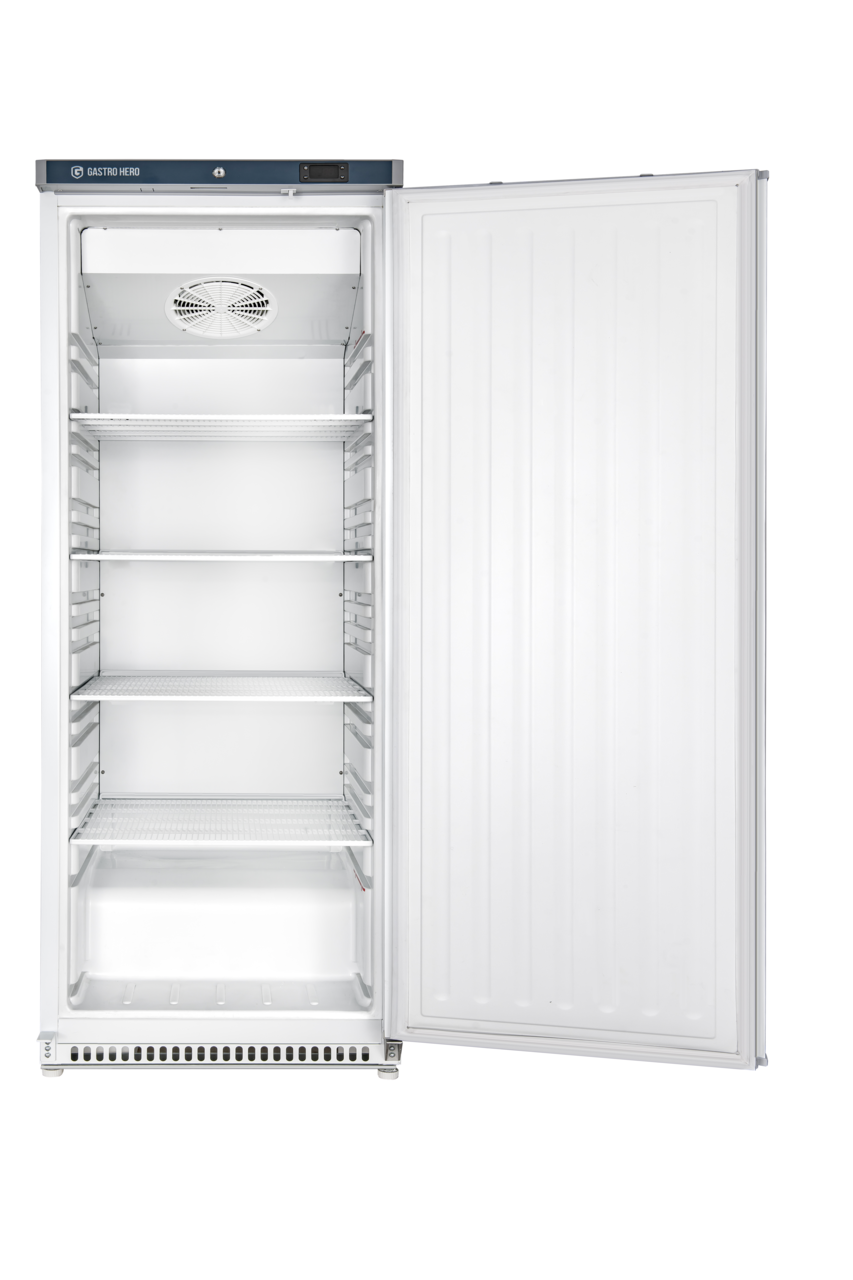 Opslagvrieskast ECO 600, binnenruimte van kunststof, wit