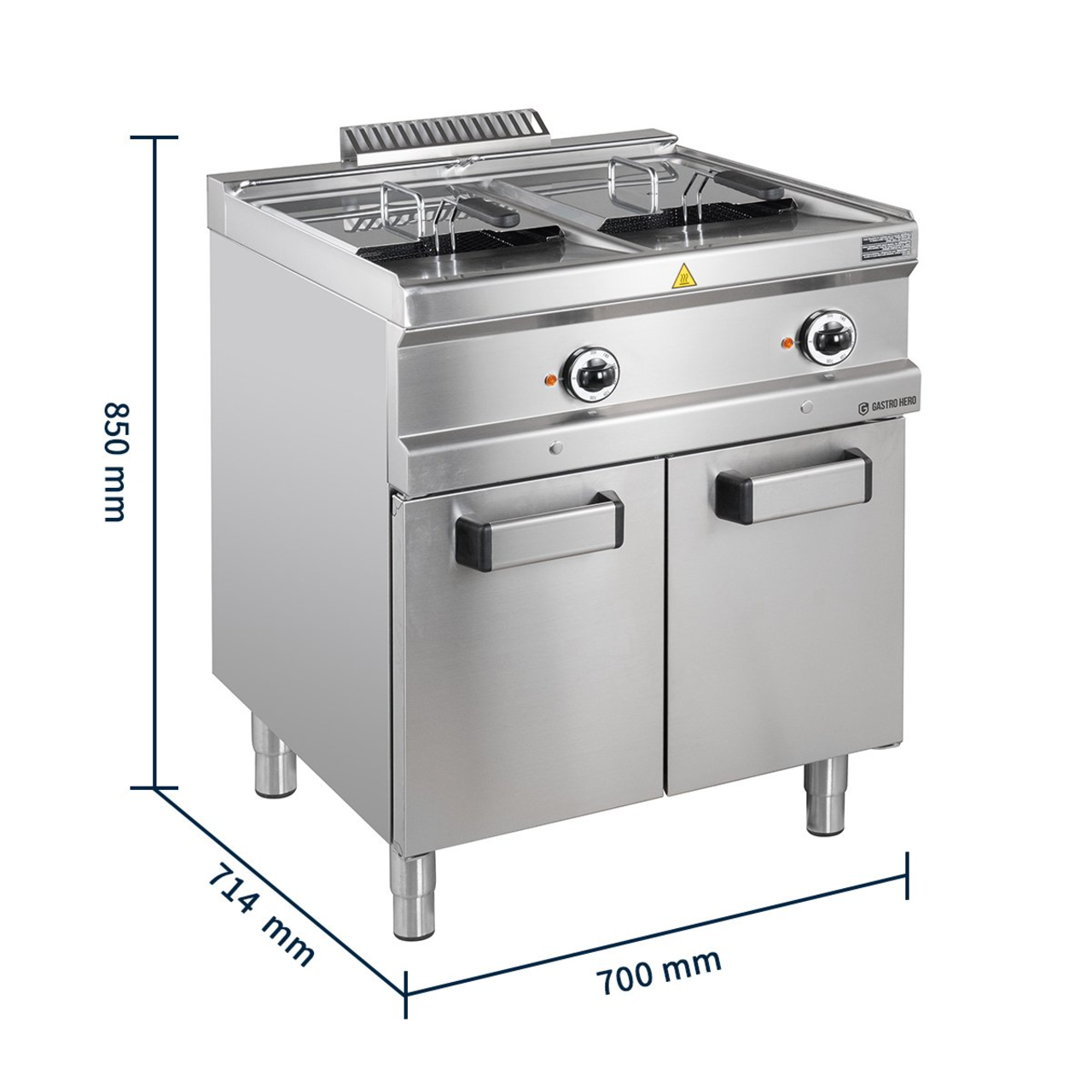 Elektrische friteuse serie 700 - 70/70 - 13+13 liter