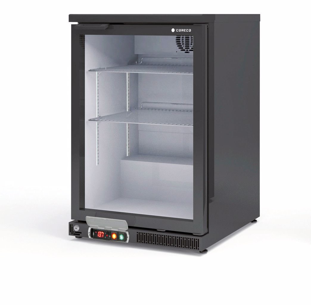Coreco Kühlschrank | Backbar | Glastür | ERH 150 Schwarz