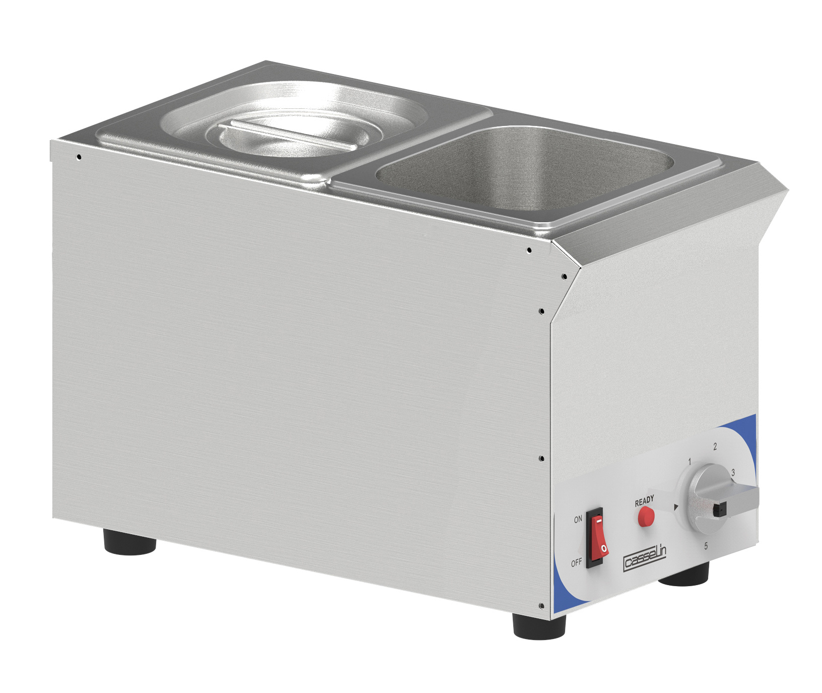 Bain Marie Voor Saus | 2 x GN 1/6 | Compact | 800W | 208x390x(H)255