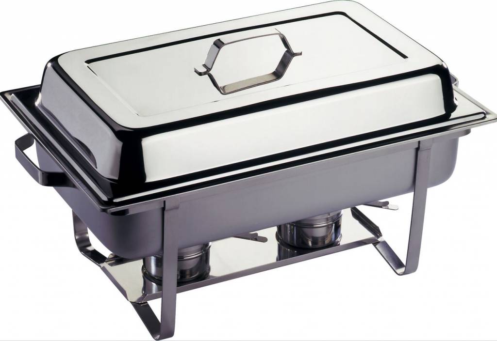 2xChafing Dish 1/1 GN | Compleet Duopack | 9 Liter | 620x350x(H)310 mm | XXL AANBIEDING!