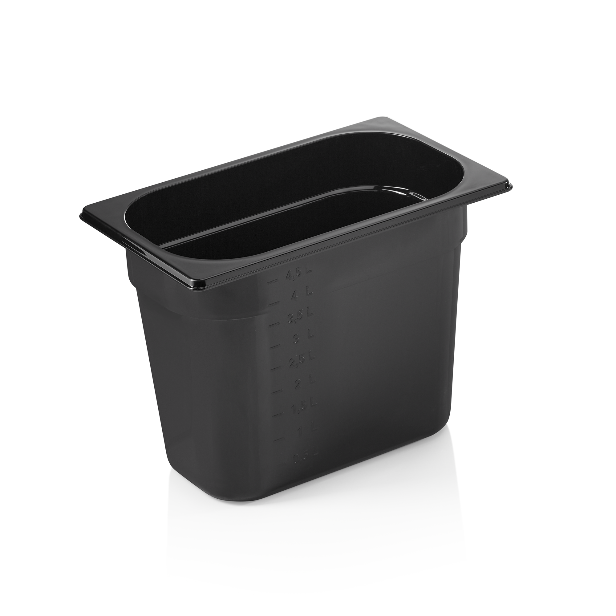 GN-bak GN 96 zwart 1/4-200 mm, zwart, polycarbonaat