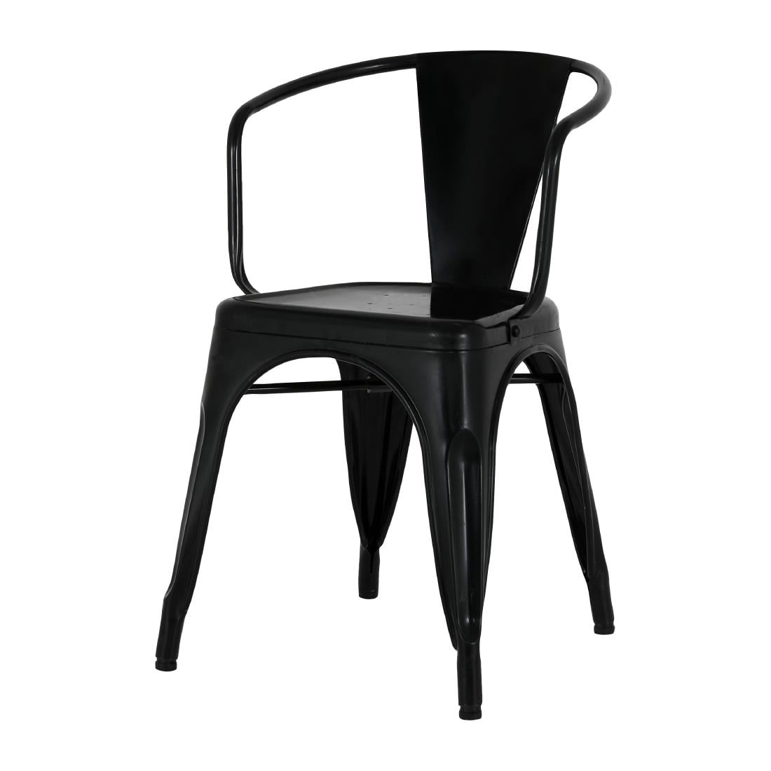 Bolero Bistro Curve Stühle Schwarz (4 Stück)