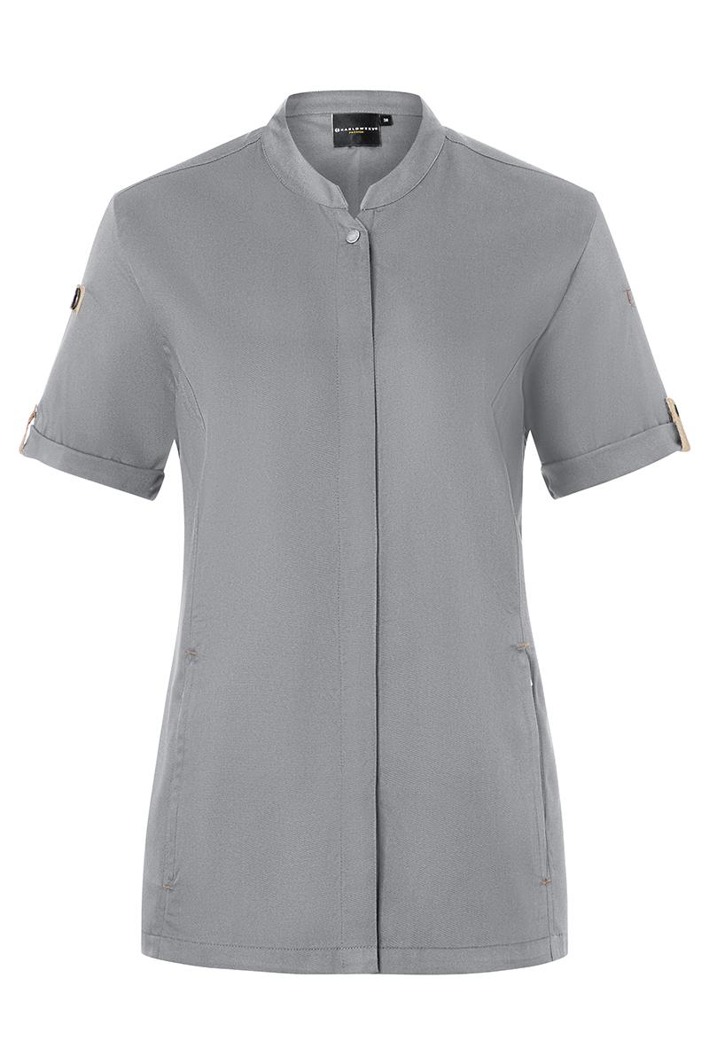 Veste de cuisine pour femme á manches courtes Green-Generation, en matériau durable, - Gris Platine - 34