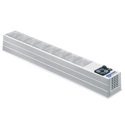 Aufsatzkühlvitrine | 4x 1/3 GN | 8x 1/6 GN | 1720x230x(h)220mm