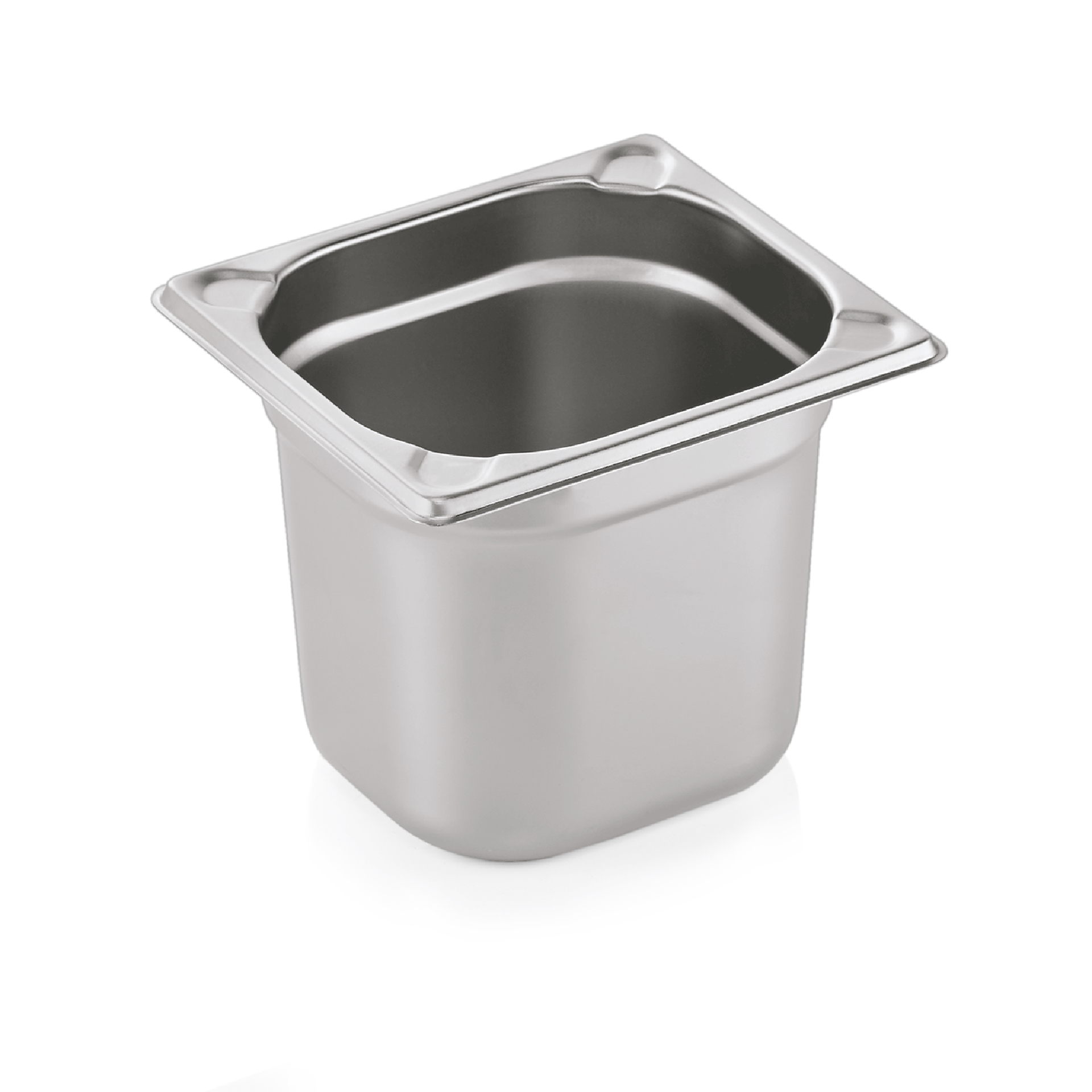 GN-container GN CORE 1/6-150 mm, met U-hoeken, chroom-nikkelstaal