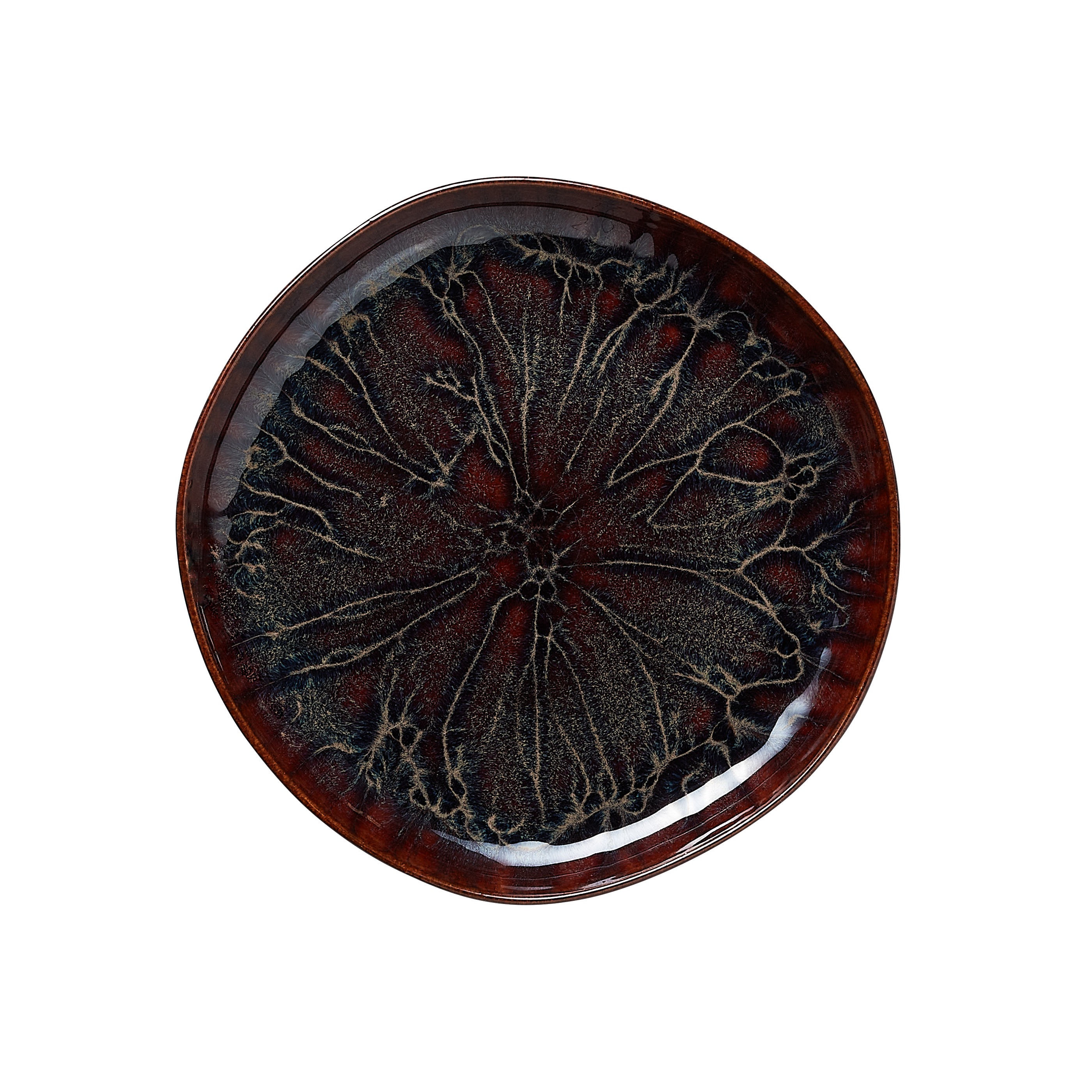 Bordenset ROCKZZERO, plat, Ø 22 cm, amazonas, Set van 6 stuks, steengoed