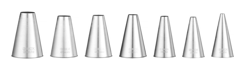 Spritztüllen - rund - Ø4-6-8-10-12-14-16 - 7 Stk