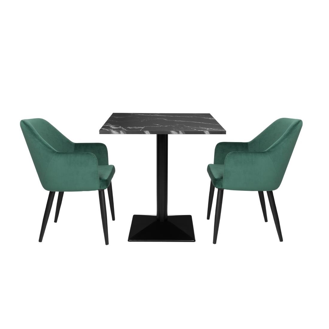 Bolero complete tafel vierkant zwarte steen effect 700 mm