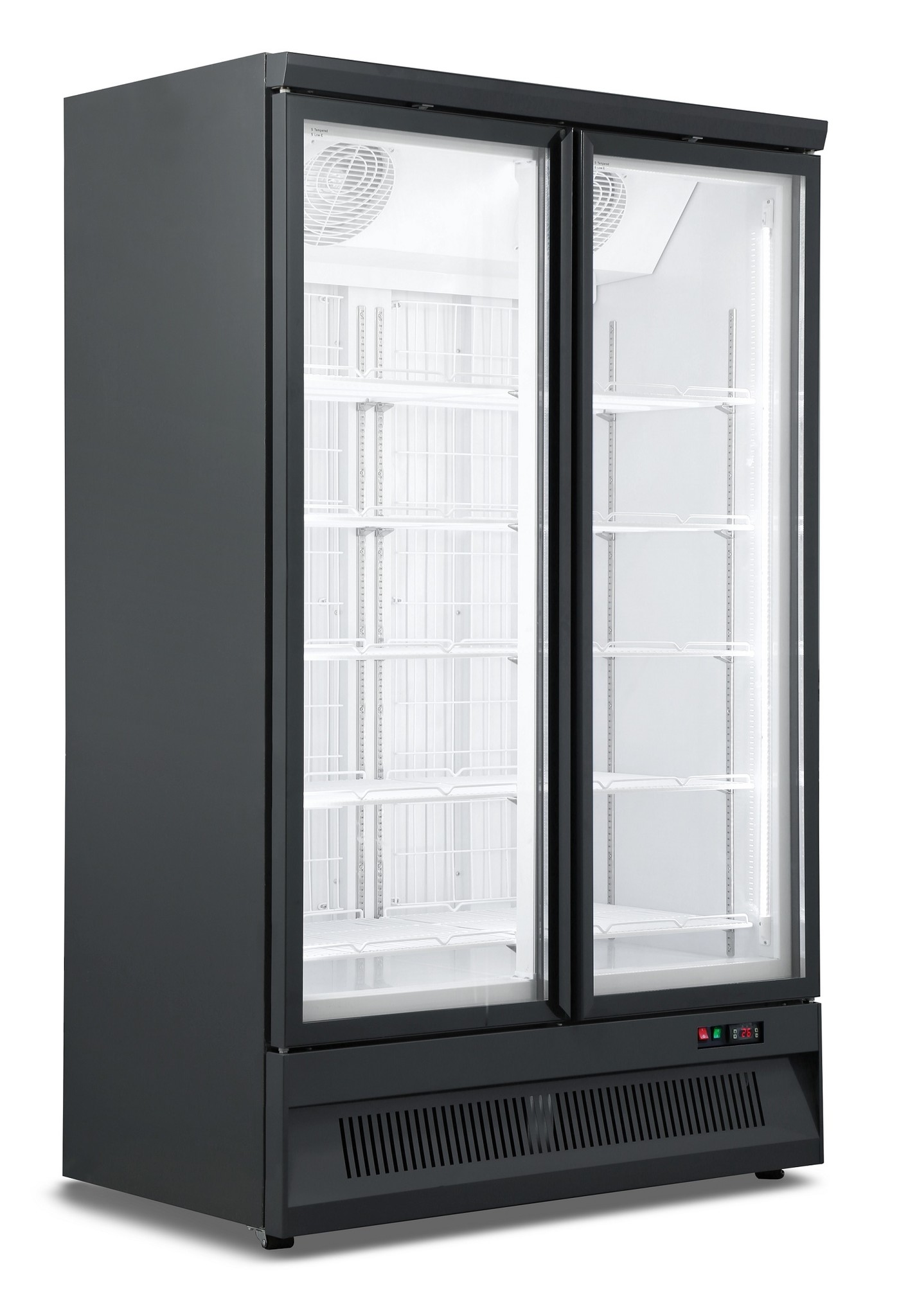 Kühlschrank Schwarz | 2 Glastüren | SVO-1000R | 1000 Liter 