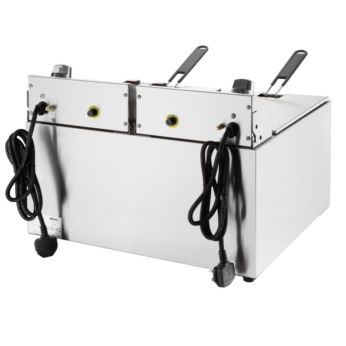 Buffalo Doppelfritteuse mit Timer 2x8Ltr