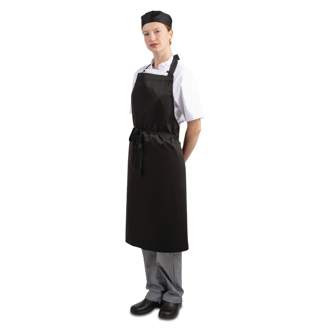 Whites Latzschürze Poly-Baumwolle Schwarz (5 Stück)