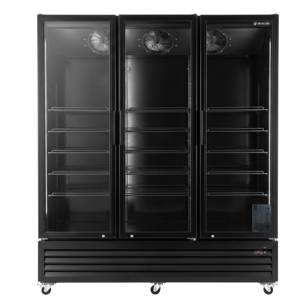 Drankenkoelkast ECO 1500 met klapdeuren | 1528 Liter | 0 tot +10 °C | Zwart | Afsluitbaar