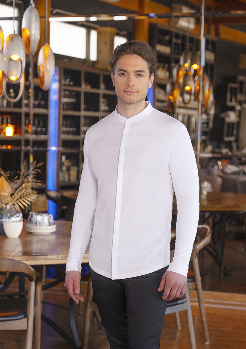 Veste de cuisine à manches longues pour hommes DIAMOND CUT Avantgarde - Blanc - 62