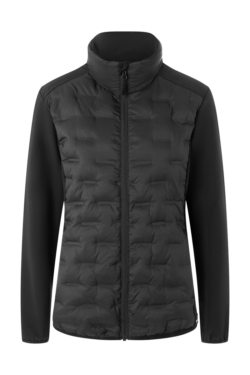 Dames Hybride Jas Outdoor-Pro, Gemaakt Van Duurzaam Materiaal - Zwart - S
