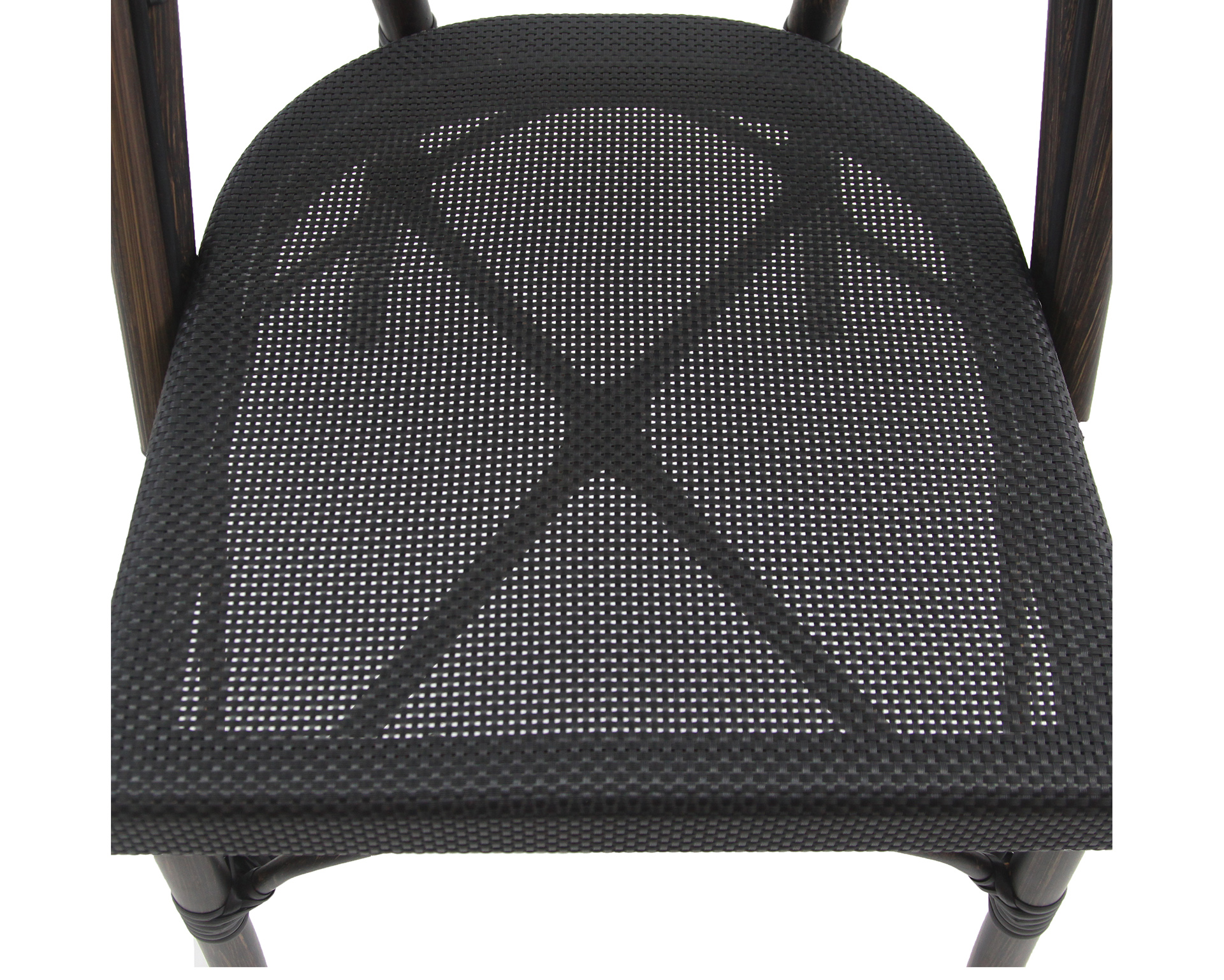 Chaise bistro Paris - textile - wengé/résille noire