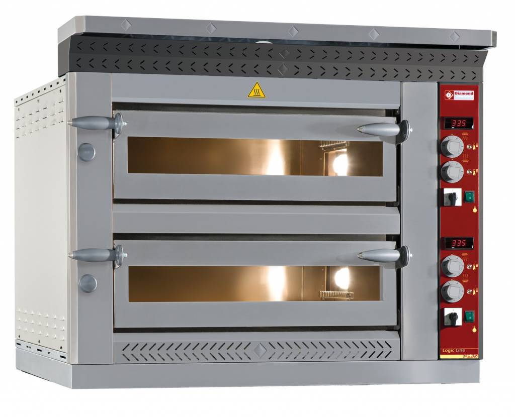 Pizza Oven Elektrisch Dubbel | 2x 6 Pizza's Ø35cm | 17,6kW | 1070x1360x(H)720mm