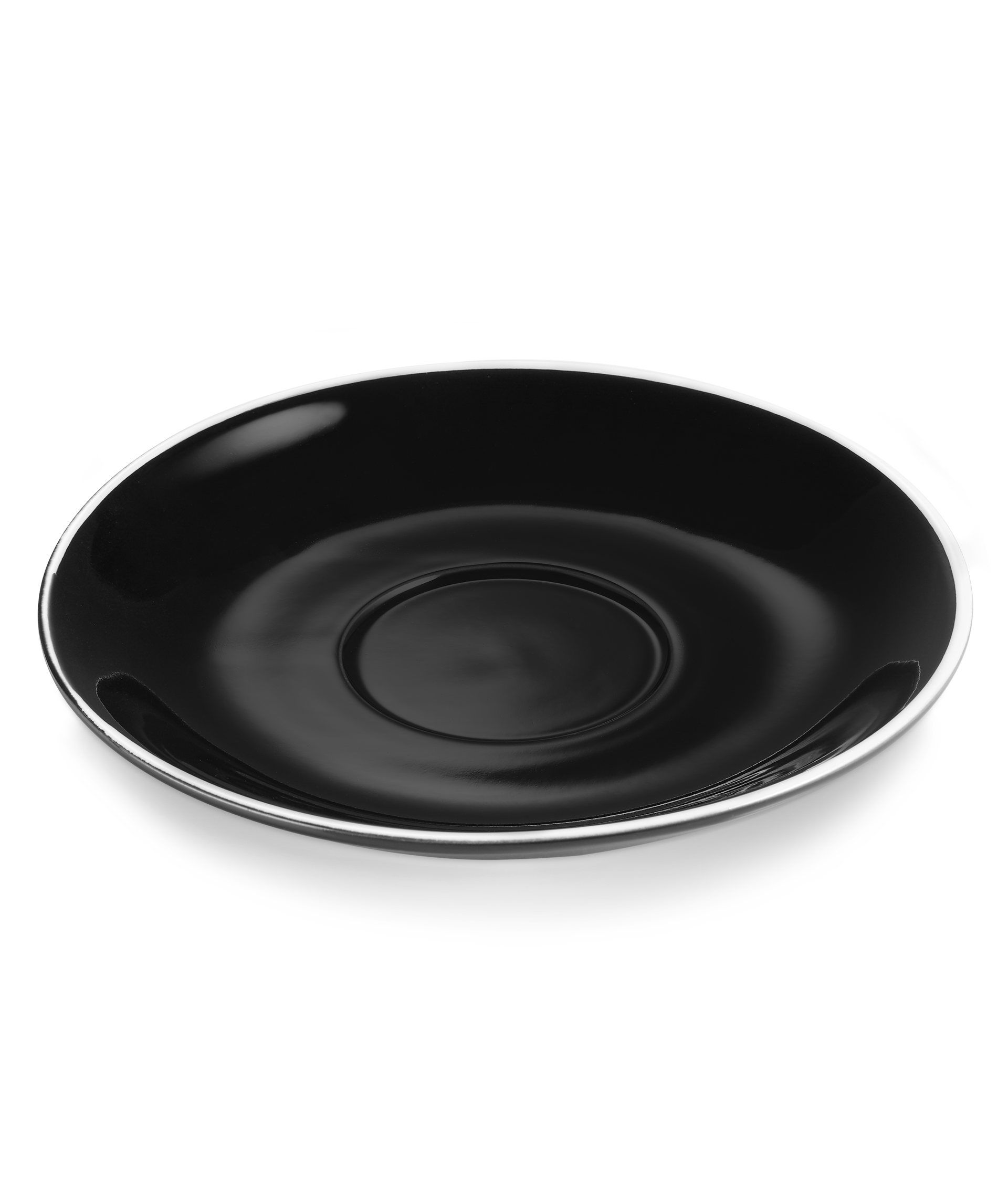 Caffè Latte Untertasse Set ITALIA BLACK, für 4998 035, Set á 6 Stück, Porzellan