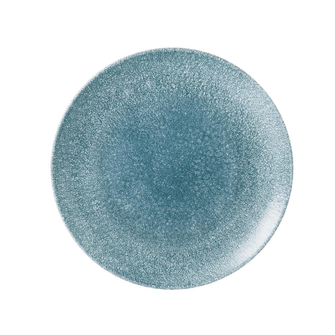 Assiettes rondes Churchill Studio Prints Raku Large Topaz Blue 288mm (Lot de 12)