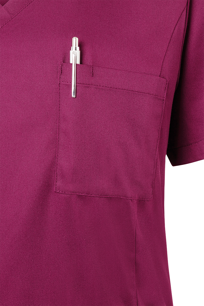 Kurzarm Damen-Schlupfkasack Essential, aus nachhaltigem Material - Fuchsia - L