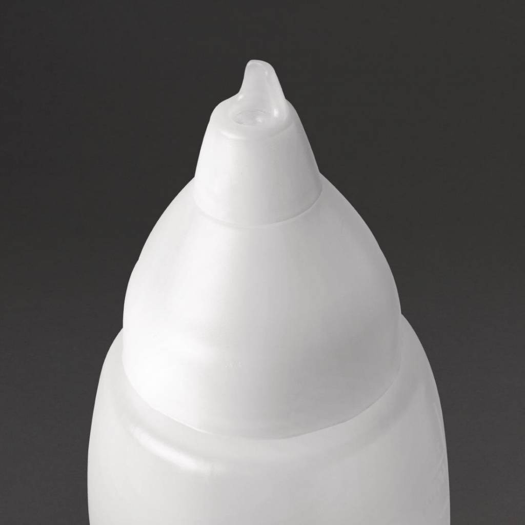Anti-drup knijpfles polyethyleen transparant | 1 Liter | 31,1(H)cm