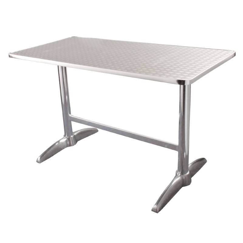 Table Rectangulaire Inox | Pieds Aluminium | 1200x600x720(h)mm