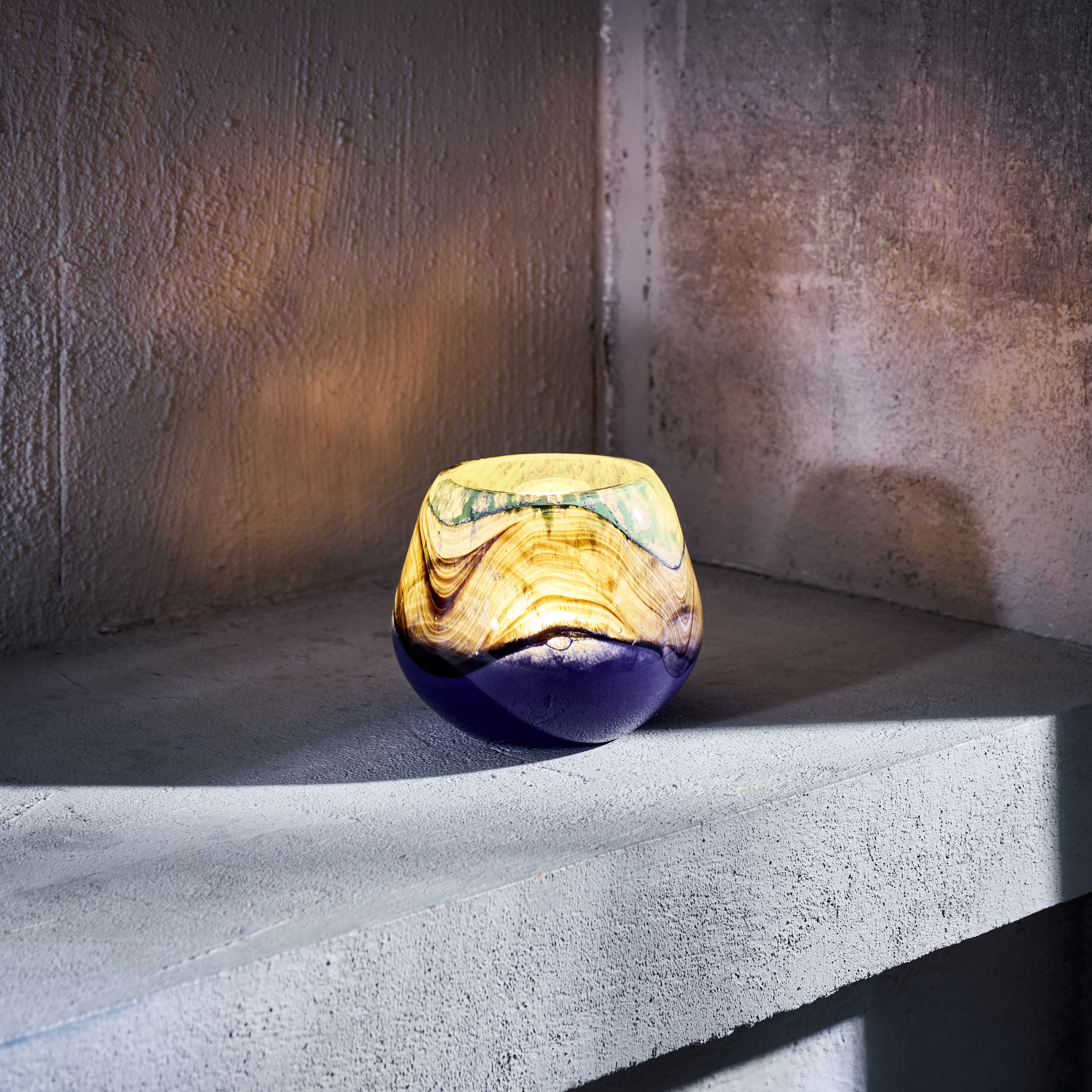 Fusion Lagoon YUYU, Ø 11 cm, hoogte 9 cm, glas