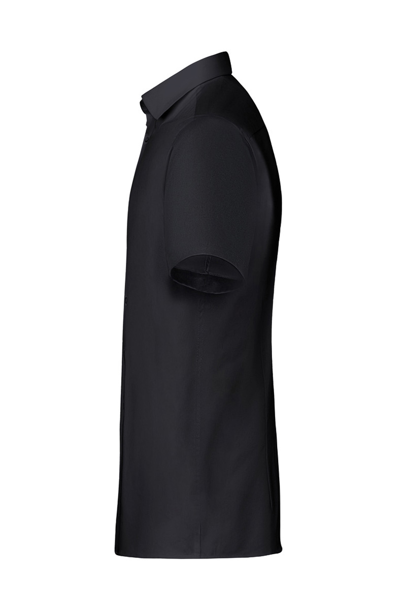 Kurzarm Herrenhemd Active-Stretch in Modern-Fit - Schwarz - 2XL
