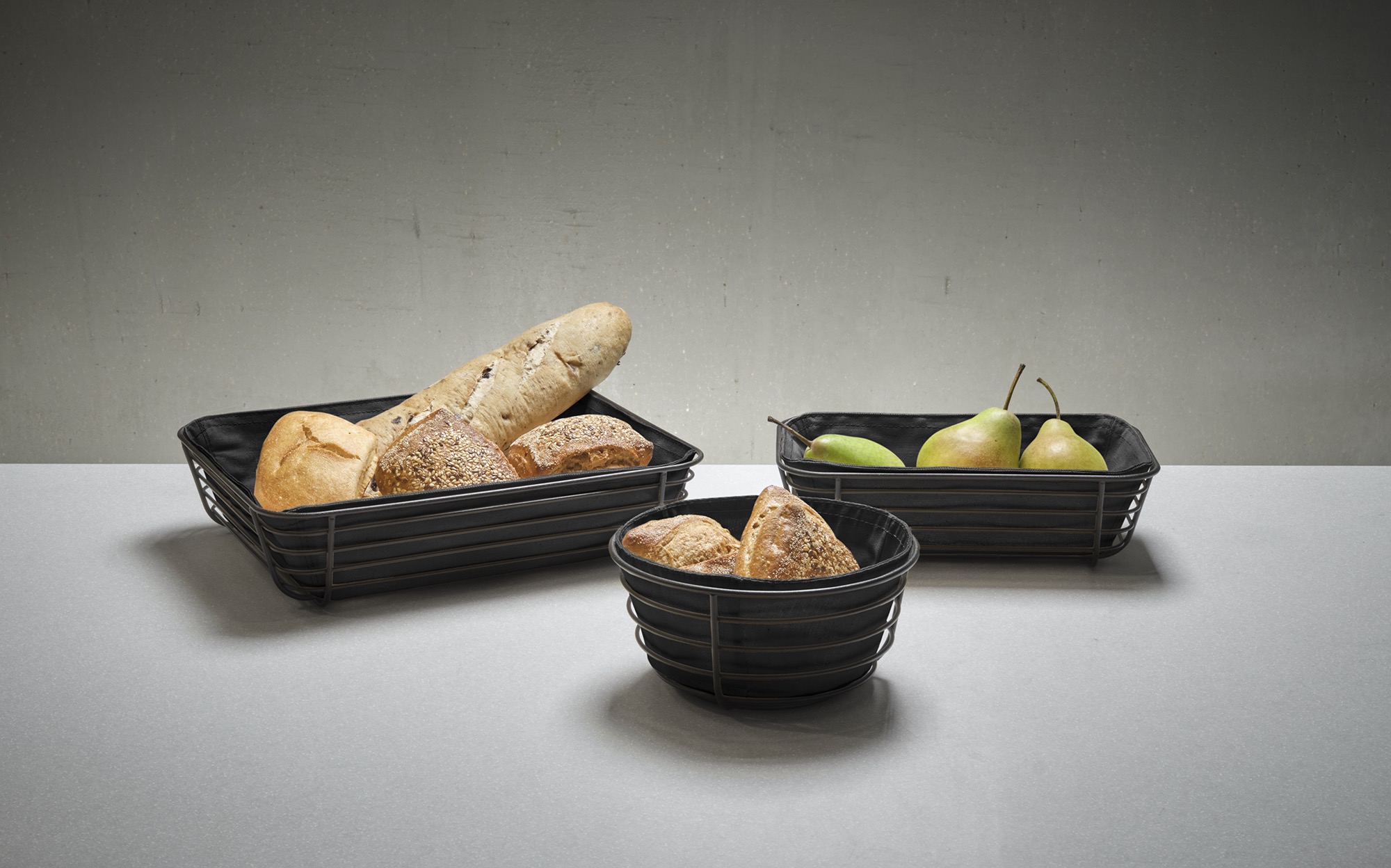 GN buffetkorf 1/2 STEELNEST, hoogte 8 cm, gepoedercoat, metaal