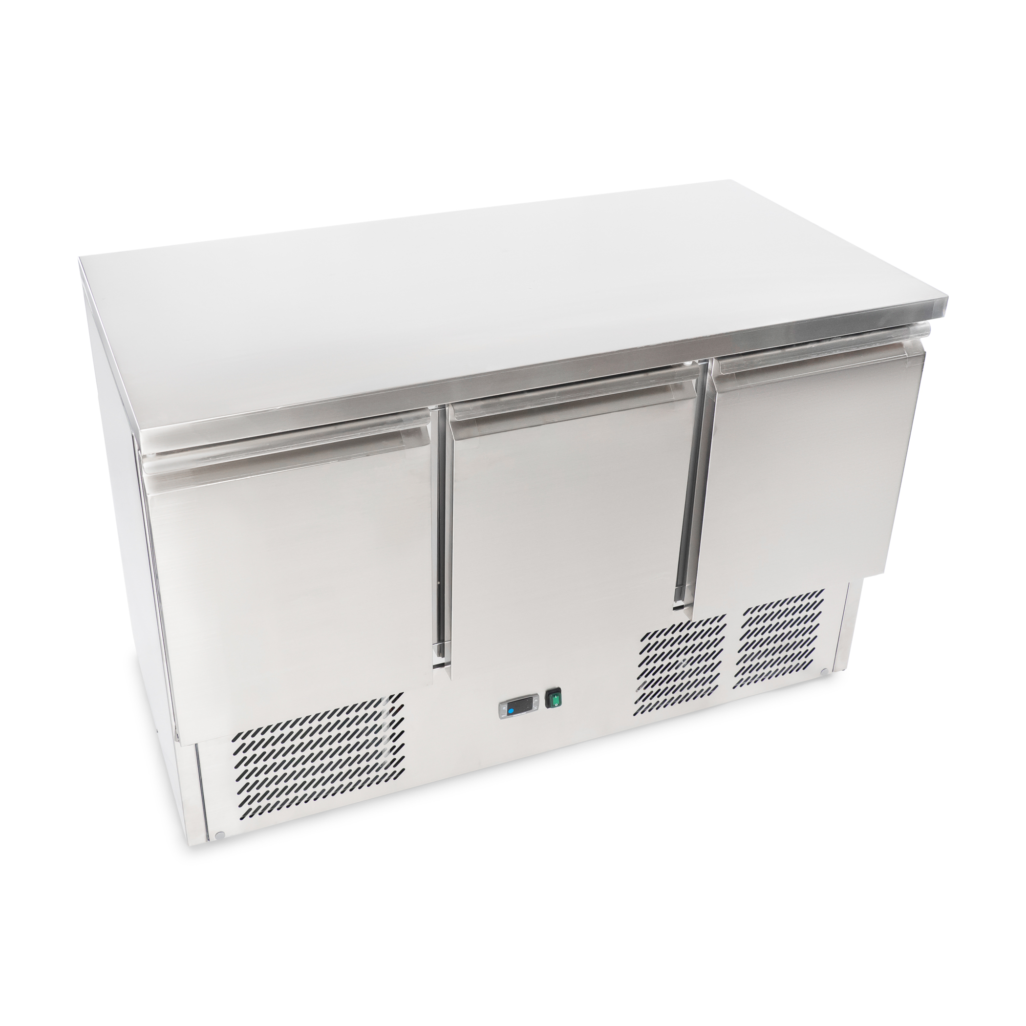 Kühlwerkbank 3-türig - Edelstahl - 137x70x(h)85 cm
