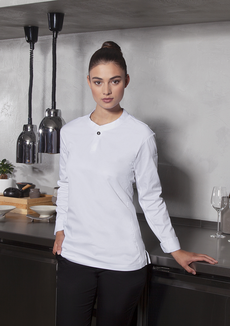 Langarm Damen-Arbeitsshirt Performance - Weiß - L