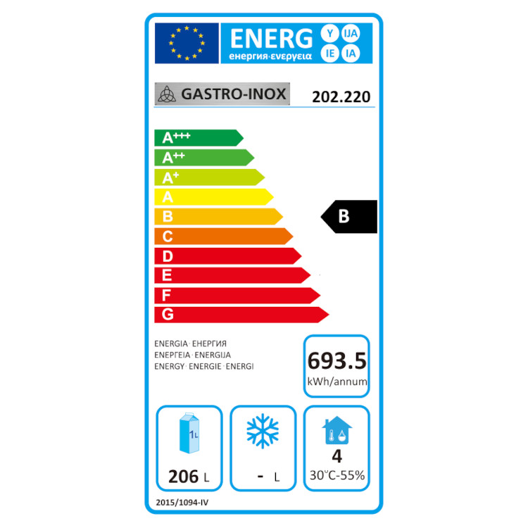Gastro-Inox Edelstahl GN-Kühlwerkbank mit 2 Türen, zwangsgekühlt.