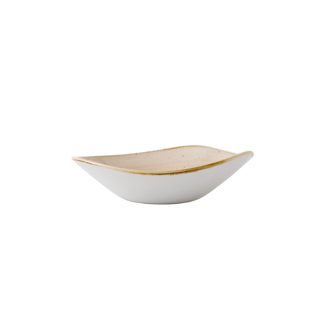 Churchill Stonecast Dreieckige Schüssel, Muskatcreme, 235 mm (12 Stück)