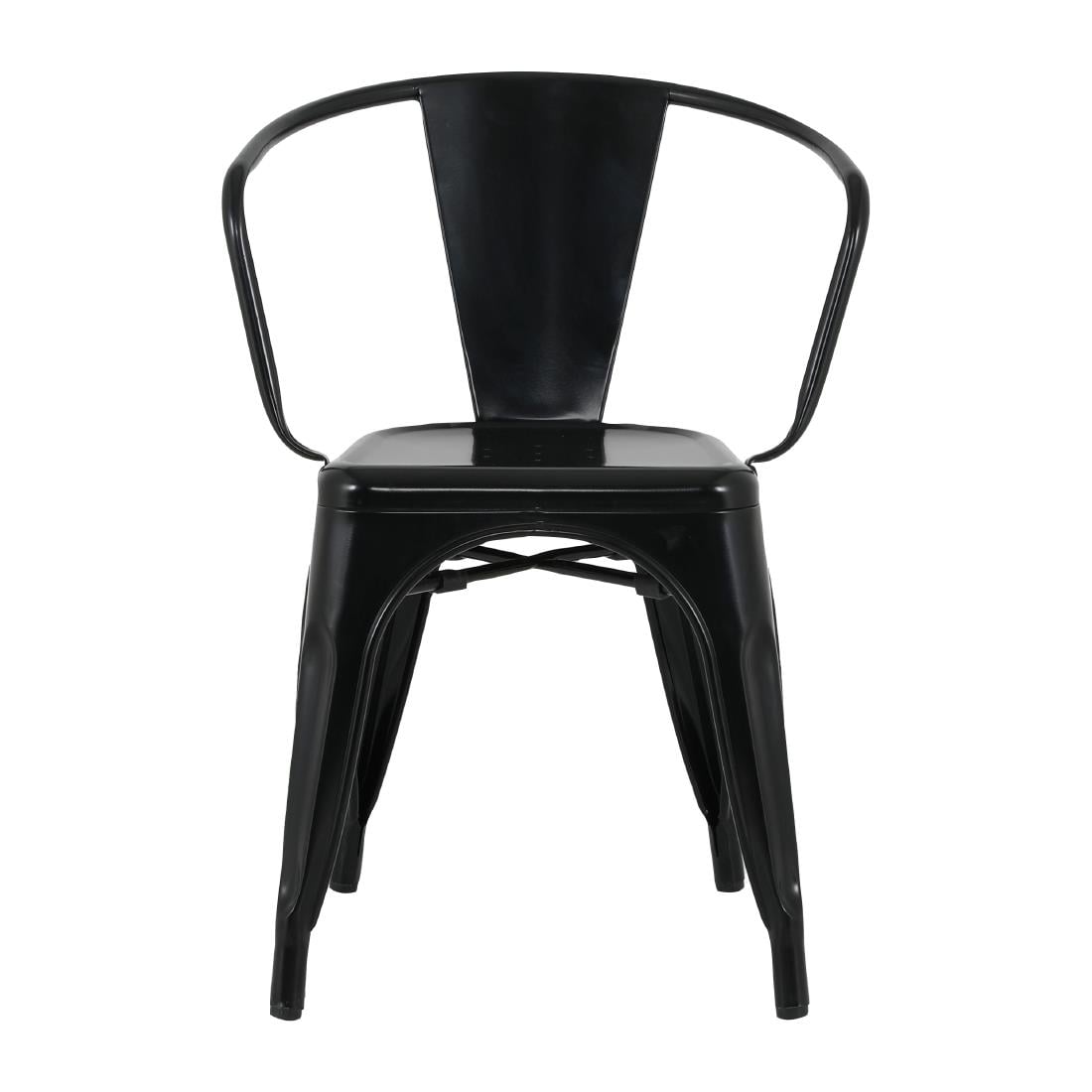 Bolero Bistro Curve Stühle Schwarz (4 Stück)