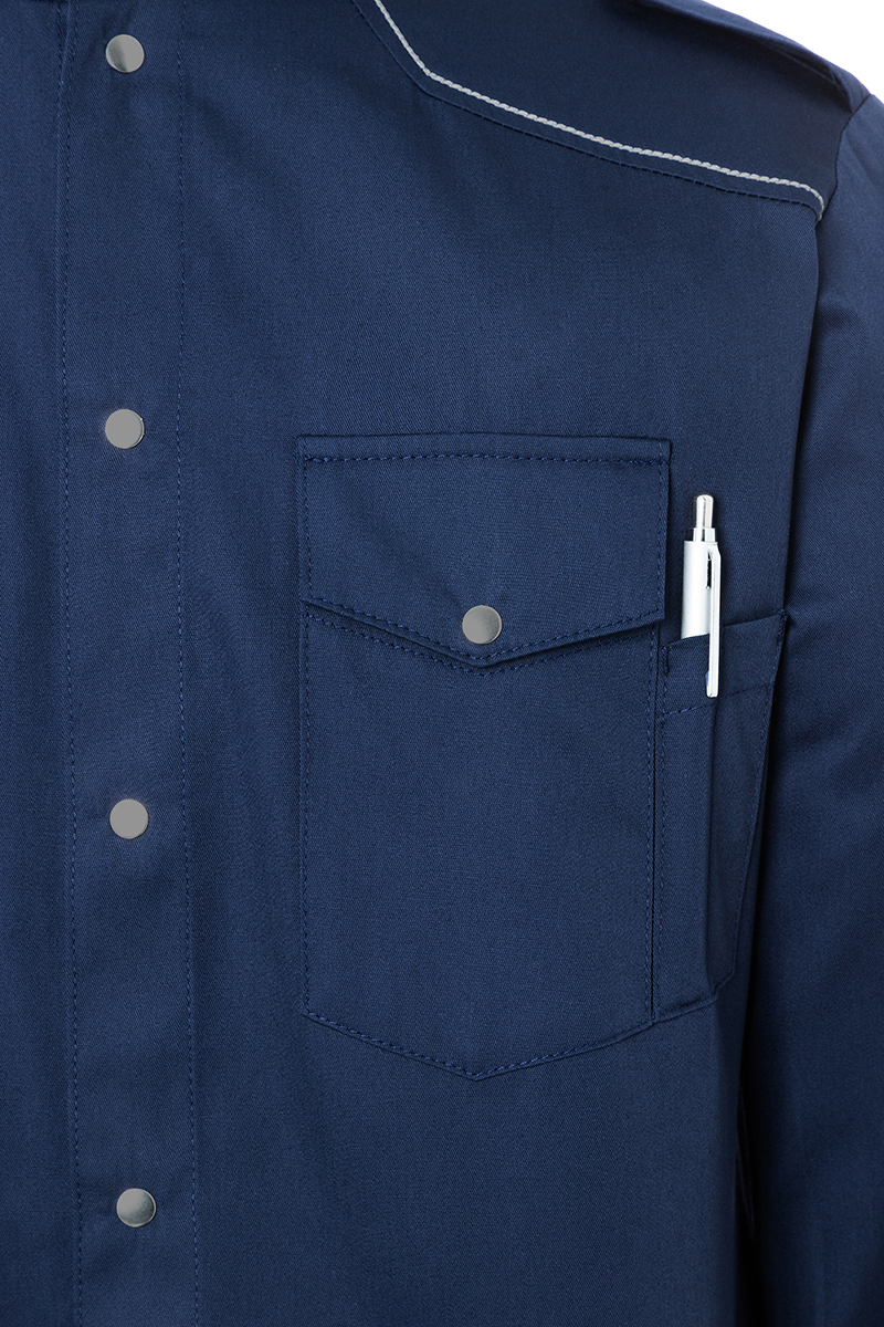 Chemise de cuisine New-Identity - Marine - 50