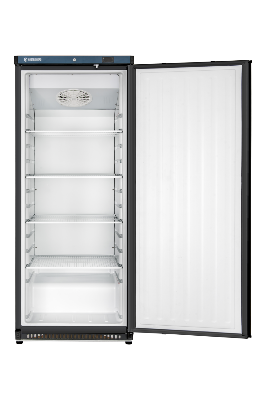 Opslagvrieskast ECO 600, binnenruimte van kunststof, zwart