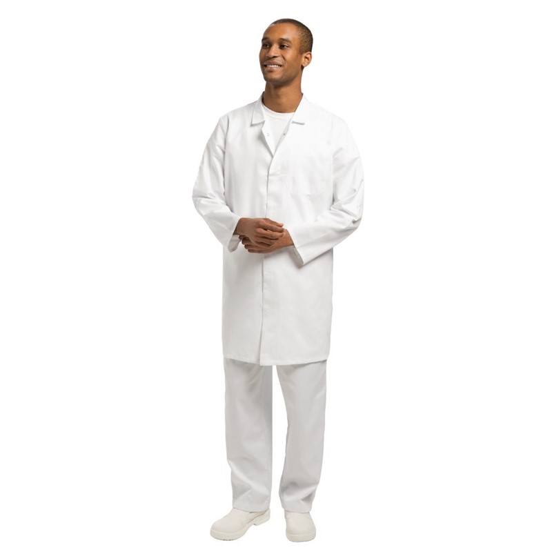 Blouse de laboratoire pour hommes de restauration blanche | XL