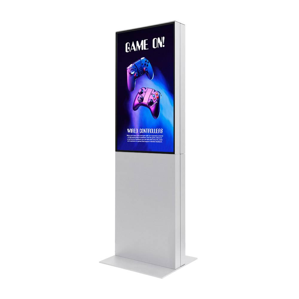 Digitale Smart Line Totem Dubbelzijdig Met 50" Samsung Scherm Wit